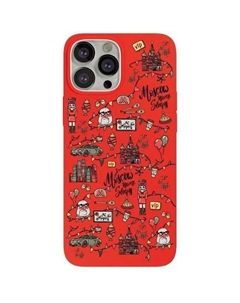 Чехол (клип-кейс) Art Collection, для Apple iPhone 13 Pro Max, противоударный, красный Vlp