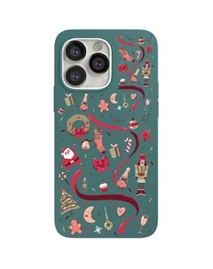 Чехол (клип-кейс) Art Collection, для Apple iPhone 13, противоударный, темно-зеленый Vlp