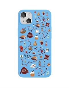 Чехол (клип-кейс) Art Collection, для Apple iPhone 13, противоударный, голубой Vlp