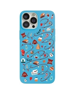 Чехол (клип-кейс) Art Collection, для Apple iPhone 13 Pro Max, противоударный, голубой Vlp