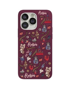 Чехол (клип-кейс) Art Collection, для Apple iPhone 13 Pro, противоударный, марсала Vlp