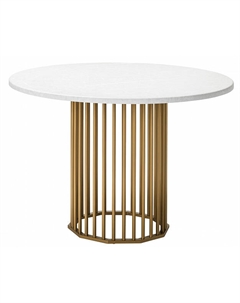 Стол обеденный Patrik д.110 мрамор Бианко /золото R-home