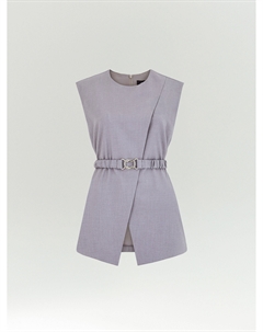 Топ из костюмной ткани с поясом Emka