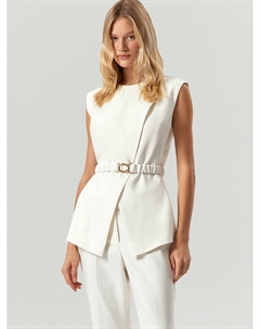 Топ из костюмной ткани с поясом Emka