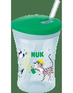 Чашка-трубочка для питья Evolution Action Cup зеленая 230 мл 1 шт. Nuk