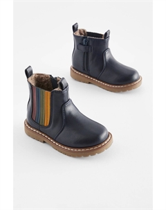 Ботинки челси с разноцветной резинкой, синий Next