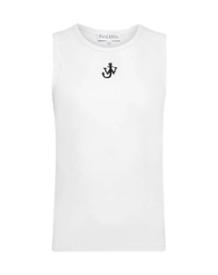 Топ без рукавов с круглым вырезом, белый Jw anderson