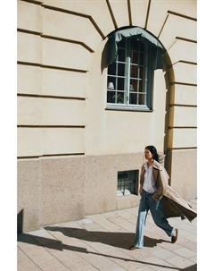 Джинсы с широким поясом, синий H&m