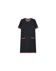 Платье с короткими рукавами женское темно-синее Fila