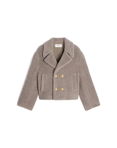 Укороченное пальто женское серое Celine