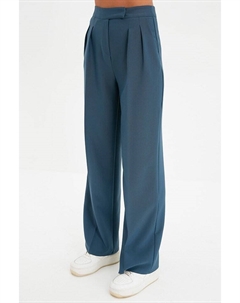 Тканевые брюки, синий Trendyol