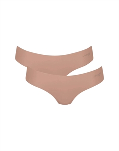 Набор из 2 бесшовных стрингов Zero Microfibre 2.0 для женщин, цвет Cameo Brown Sloggi