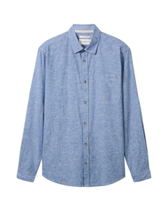 Повседневная рубашка Regular fit Button Up Shirt, пятнистый синий Tom tailor