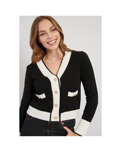 Кардиган из трикотажа Daphn черный Laredoute