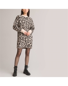 Платье-пуловер короткое анималистический принт другие Laredoute