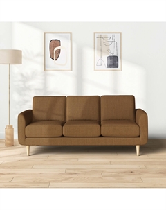 Диван 3-местный полиэстерхлопок Jimi желтый Laredoute