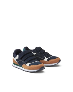 Кеды двухцветные на липучке синий Laredoute