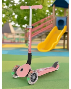 Самокат 3-х колесный Foldable Lights, Розовый Globber