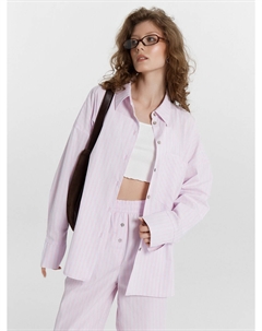 Рубашка женская розовая в полоску Mark formelle