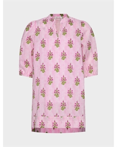 Туника в полоску с цветочным принтом Saint barth