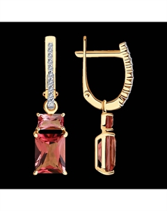 Серьги из золота с бриллиантами и турмалином Sokolov
