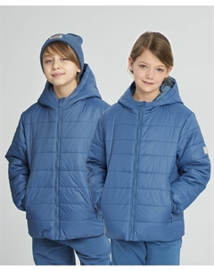 Куртка детская базовая демисезонная синяя с капюшоном Button blue