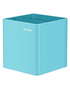 Подставка Nusign NS011Blue, для письменных принадлежностей, 84х84х86, пластик, синий Deli