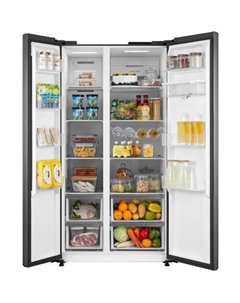 Холодильник двухкамерный Korting KNFS 95780 W XN Side by Side, инверторный черный