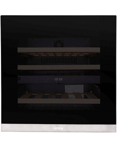 Винный шкаф Korting KFW 604 DB GXN, вместимость: 30 бутылок, 59.5см, черный