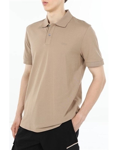 Поло хлопковое с вышитым логотипом Boss