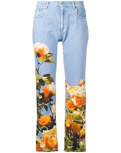 Msgm прямые джинсы с цветочным принтом 42 синий Msgm