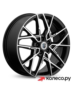 Литой диск Вудроф (КС1044) 7x18/5*108 D63.35 ET50 Алмаз-черный Кик