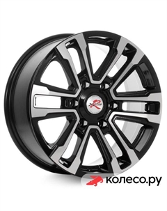 Литой диск R107 7.5x17/6*139.7 D106.1 ET25 BK/FP X`trike rst