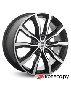 Литой диск Портер (КС906) 7.5x18/5*114.3 D67.1 ET33 Алмаз-черный Кик