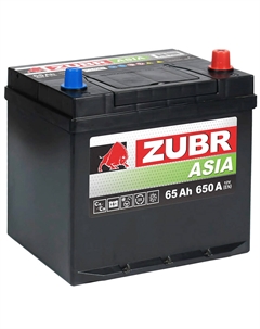Автомобильный аккумулятор Asia Premium 65 Ач обратная полярность D23L Зубр