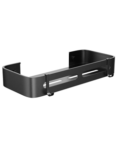 Полка для ванной прямая 1-ярусная FORA Axe 5х14х31,5см черная нержавеющая сталь Fora