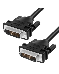 Кабель DVI-D(25M)-DVI-D(25M) Single Link, экранированный, 1.8 м, черный -DM2DMC (-DM2DMC-1.8m) Gcr