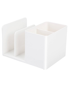 Подставка-органайзер Nusign, 4 отделения, пластик, белый (ENS950WHITE) Deli