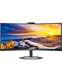 Монитор 34" 34E1C5600HE VA, изогнутый, 3440x1440 (21:9), 300кд/м2, 100Hz, 1мс, 178°/178°, FreeSync, HDMI, DisplayPort, USB Type-C, USB-Hub, веб-камера, черный (34E1C5600HE/00) Philips