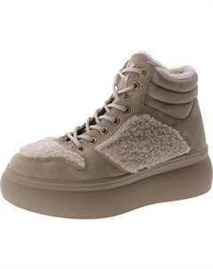 Ботинки Dream Womens Faux Shearling Platform из овчины, серо-коричневый Steve madden