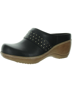 Женские кожаные туфли-сабо Marana с круглым носком, черный Softwalk