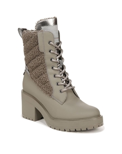Dizzy 2 женские армейские ботинки с круглым носком и подкладкой из искусственного меха на шнуровке, цвет grey synthetic Franco sarto