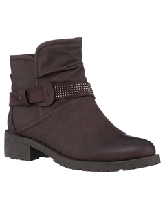 Ботильоны женские MOTO из искусственной кожи с резиновой подошвой, коричневый Gc shoes