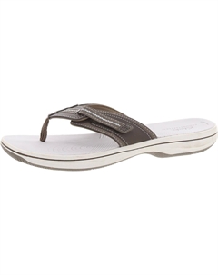 Женские шлепанцы с мягкой стелькой, цвет pewter synthetic Cloudsteppers by clarks