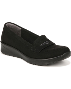 Gamma Womens Comfort Лоферы на платформе стелька, цвет black linen fabric Bzees