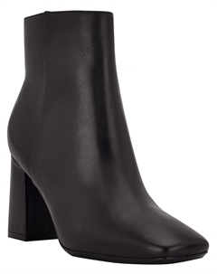 Женские кожаные ботильоны Izial на блочном каблуке, черный Calvin klein