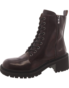 Женские кожаные ботинки Canny Combat & Lace-Up на блочном каблуке, цвет burgundy Steve madden