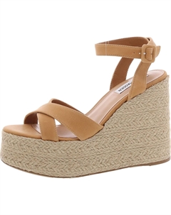 Женские кожаные эспадрильи Lulah с ремешком на щиколотке, цвет cognac leather Steve madden