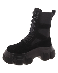 Женские замшевые ботинки Rivka на платформе для зимы и снега, черный Steve madden