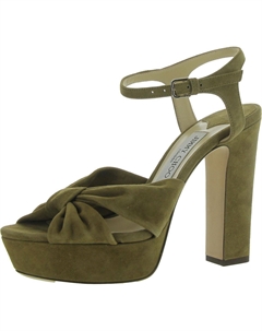 Женские сандалии Heloise из денима с бантом на платформе, зеленый Jimmy choo